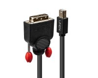 Adaptador Lindy 41952, 2 m, Mini DisplayPort, DVI-D, Macho, Macho, 1920 x 1200 Pixeles