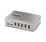 StarTech.com 10-Port USB-C Hub, 8x USB-A + 2x USB-C, Self-Powered w/ 65W Power Supply, USB 3.1 10Gbps Hub w/ BC1.2 Charging, Desktop/Laptop USB Hub with 3ft Locking USB-IF Certified Cable - USB Expansion Hub (10G8A2CS-USB-C-HUB) - Hub - 10 Anschlüsse