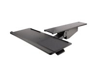 StarTech.com Support Clavier Coulissant sous Bureau - Tablette Clavier et Souris Ajustable en Hauteur - Mouvement Complet - 25 x 66cm - Porte Clavier avec Tapis Repose-Poignets Souris