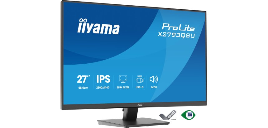 iiyama ProLite X2793QSU-B1 flat PC screen 68.6 cm (27") 2560 x 1440 pixels Quad HD LED Black