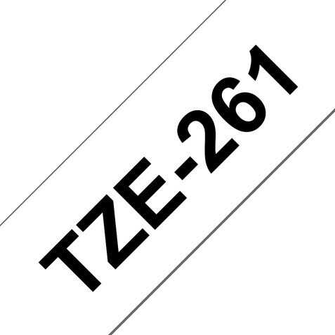 Ruban pour PTOUCH laminé Noir/Blanc 36mmx8m TZE261