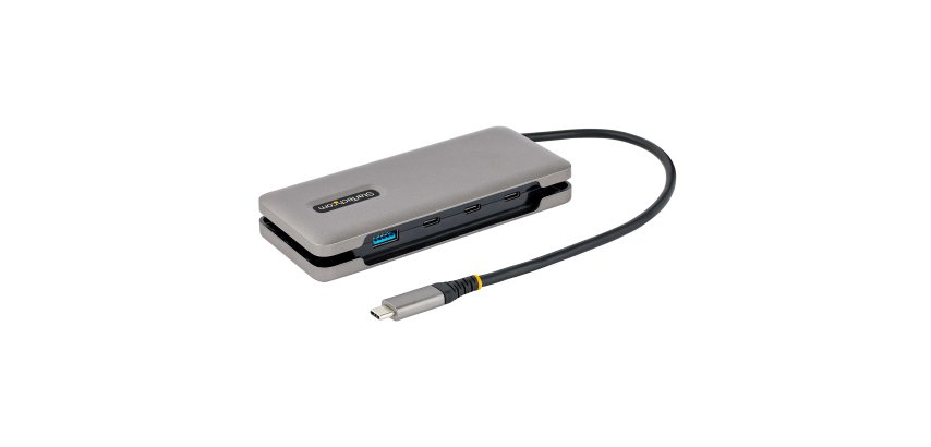 StarTech.com 4-Port USB-C Hub, 1x USB-A & 3x USB-C Ports, USB 3.1 10Gbps, Bus Powered USB Hub, USB Type C Hub met 25cm Wrap-Around Kabel, Compacte USB-C naar USB-A Hub