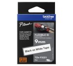 Brother TZE-FX221 ruban d'étiquette Noir sur blanc