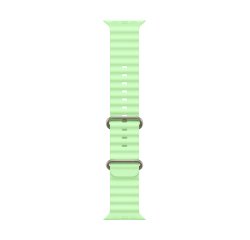 Apple Natural Titanium Finish Green Fluoroelastomer Band, Titanium