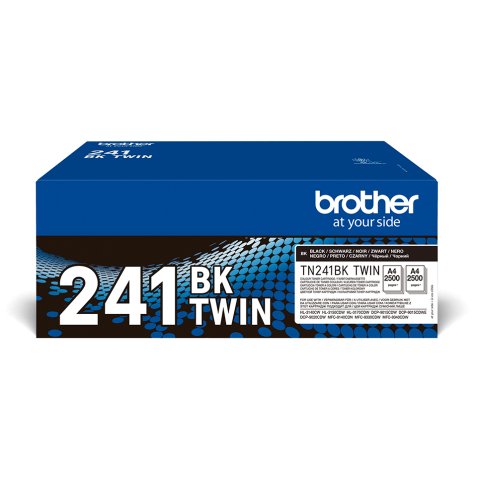 Brother TN-241BKTWIN cartucho de tóner 2 pieza(s) Original Negro