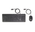 HP 150 Wired Mouse and Keyboard clavier Souris incluse USB AZERTY Belge Noir