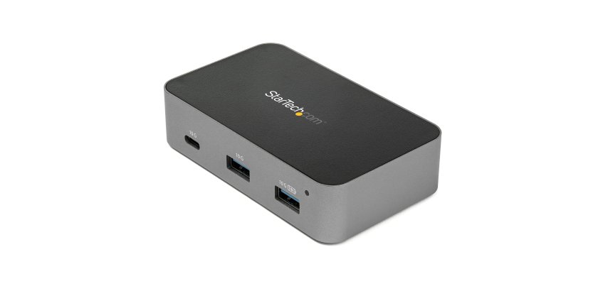 StarTech.com Hub USB-C à 4 ports - USB 3.2 Gen 2 (10Gbps) - 3 ports USB-A et 1 port USB-C - Adaptateur d'Alimentation inclu