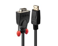 Lindy 41942 adaptador de cable de vídeo 2 m VGA (D-Sub) DisplayPort Negro