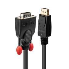 Lindy 41940 câble vidéo et adaptateur 0,5 m VGA (D-Sub) DisplayPort Noir