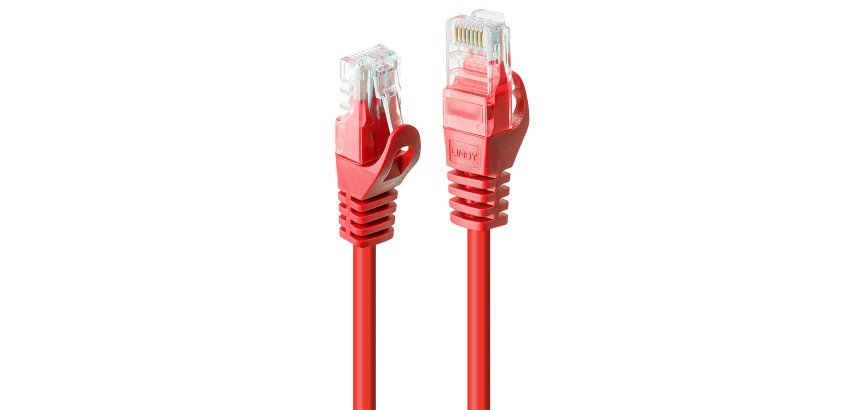 Lindy Câble réseau Rouge Cat.6 U/UTP, 1m