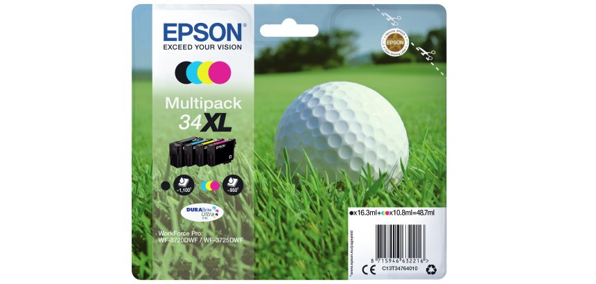 Epson Golf ball 34XL DURABrite Ultra Multipack 4-colours Ink