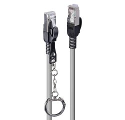 Lindy Câble réseau sécurisé Cat.6A S/FTP LSZH, gris, 2m