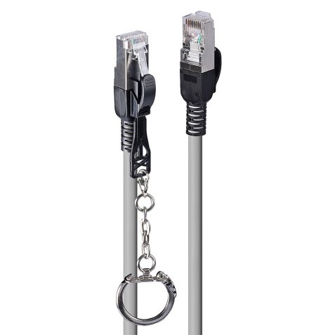 Lindy Câble réseau sécurisé Cat.6A S/FTP LSZH, gris, 2m