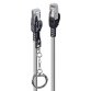Lindy Câble réseau sécurisé Cat.6A S/FTP LSZH, gris, 2m