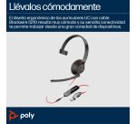 HP Poly Auriculares Poly Blackwire 5210 monaural USB-C + conector de 3,5 mm + adaptador USB-C/A