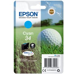 Epson Golf ball Singlepack Cyan 34 DURABrite Ultra Ink