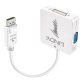 Lindy 41028 adaptador de cable de vídeo DisplayPort DVI-D + VGA (D-Sub) + HDMI Negro