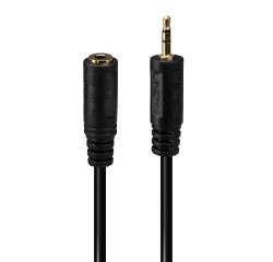 Lindy 35698 cable de audio 0,2 m 2,5mm 3,5mm Negro