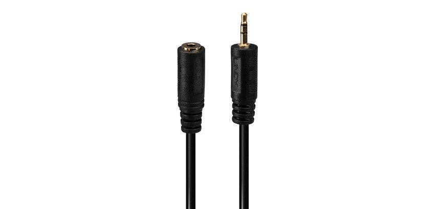Lindy 35698 cable de audio 0,2 m 2,5mm 3,5mm Negro
