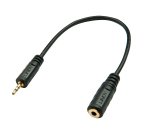 Lindy 35698 cable de audio 0,2 m 2,5mm 3,5mm Negro