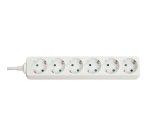 Lindy Multiprise 6 prises Schuko, blanc
