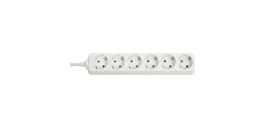 Lindy Multiprise 6 prises Schuko, blanc