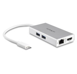 Adaptador USB-C Multifunción para Ordenadores Portátiles - con Entrega de Potencia - 4K HDMI - USB 3.0 - Blanco