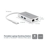 StarTech.com USB-C Multiport Adapter - USB-C Travel Docking Station w/ 4K HDMI - 60W Power Delivery Pass-Through, GbE, 2pt USB-A 3.0 Hub - Portable Mini USB Type-C Dock for Laptop - White
