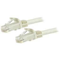 StarTech.com Cable de 1,5m Cat6 Ethernet de Red Blanco - RJ45 sin Enganches - 24AWG