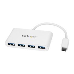 StarTech.com Hub USB-C 4 Ports USB-A (USB 3.0 SuperSpeed) - Alimenté par bus USB - Adaptateur USB-C vers USB-A - USB 3.2 Gen 1 (5Gbps) Type C - Blanc