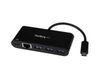 Hub Concentrador USB 3.0 USB-C de 3 Puertos con Ethernet 