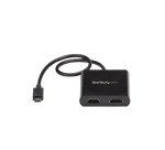 StarTech.com Adaptateur USB-C vers Double HDMI, Hub USB Type-C Multi-Moniteur MST, Double Extender / Splitter d'Affichage HDMI 4K 30Hz pour Ordinateur Portable, HDR, Câble Intégré Extra-Long - Windows Uniquement