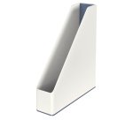 Porte-revues Dual Blanc Gris métallisé - Dimensions : H31,8 x P27,2 cm. Dos 7,3 cm