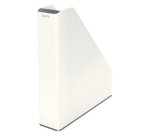 Porte-revues Dual Blanc Gris métallisé - Dimensions : H31,8 x P27,2 cm. Dos 7,3 cm