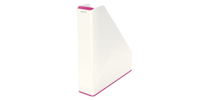 Porte-revues Dual Blanc Rose métallisé - Dimensions : H31,8 x P27,2 cm. Dos 7,3 cm