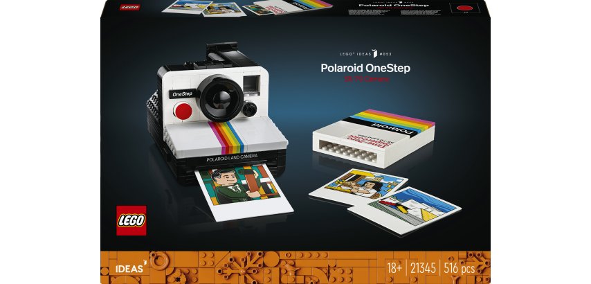 LEGO Ideas Fotocamera Polaroid OneStep SX-70 21345 Modellismo da Costruire per Adulti, Regali Creativi, Oggetti da Collezione