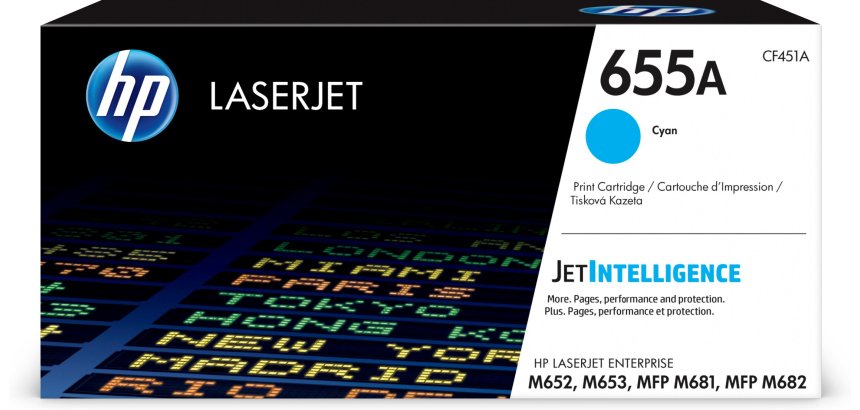 HP 655A Toner LaserJet cyan authentique
