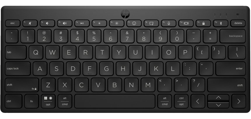 Teclado hp 355 multidispositivo bluetooth inalambrico color negro
