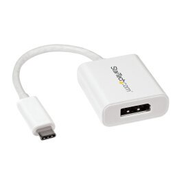 StarTech.com Adaptateur vidéo USB-C vers DisplayPort - M/F - 4K 60 Hz - Blanc