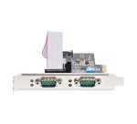 StarTech.com Scheda Seriale PCIe a 2 porte, scheda PCI Express a doppia porta RS232/RS422/RS485 (DB9), staffe a basso profilo incluse, UART 16C1050, Windows/Linux, conforme a TAA - Protezione ESD di livello 4