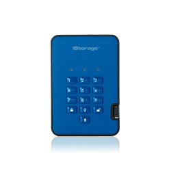 iStorage diskAshur2 256-bit 2TB SB 3.1 secure encrypted hard drive - Blue IS-DA2-256-2000-BE