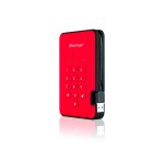 iStorage diskAshur2 256-bit 512GB USB 3.2 secure encrypted solid-state drive - Red IS-DA2-256-SSD-512-R