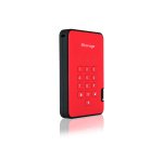 iStorage diskAshur2 256-bit 512GB USB 3.2 secure encrypted solid-state drive - Red IS-DA2-256-SSD-512-R
