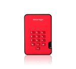 iStorage diskAshur2 256-bit 512GB USB 3.2 secure encrypted solid-state drive - Red IS-DA2-256-SSD-512-R