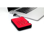 iStorage diskAshur2 256-bit 512GB USB 3.2 secure encrypted solid-state drive - Red IS-DA2-256-SSD-512-R