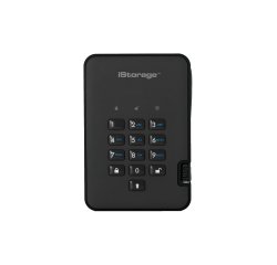 iStorage diskAshur2 256-bit 1TB USB 3.2 secure encrypted solid-state drive - Black IS-DA2-256-SSD-1TB-B