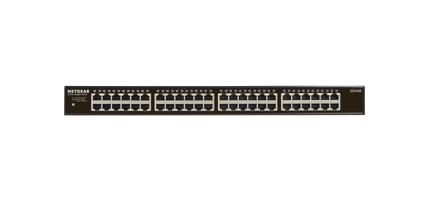 NETGEAR GS348 Non-géré Gigabit Ethernet (10/100/1000) 1U Noir