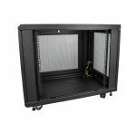 StarTech.com 4-Post 12U Server Rack Cabinet, Lockable 19" Data Rack Cabinet for Computer / AV / IT Equipment, Office / Home Network Rack with Casters & Adjustable Mounting Rails