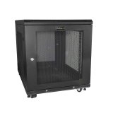 StarTech.com Armoire Rack Serveur 12U à 4 Montants, Armoire Verrouillable 19" pour Ordinateur/AV/Équipement IT, Rack Réseau pour Bureau/Domicile avec Roulettes et Rails de Montage Ajustables