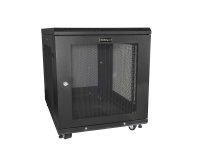 StarTech.com Armoire Rack Serveur 12U à 4 Montants, Armoire Verrouillable 19" pour Ordinateur/AV/Équipement IT, Rack Réseau pour Bureau/Domicile avec Roulettes et Rails de Montage Ajustables